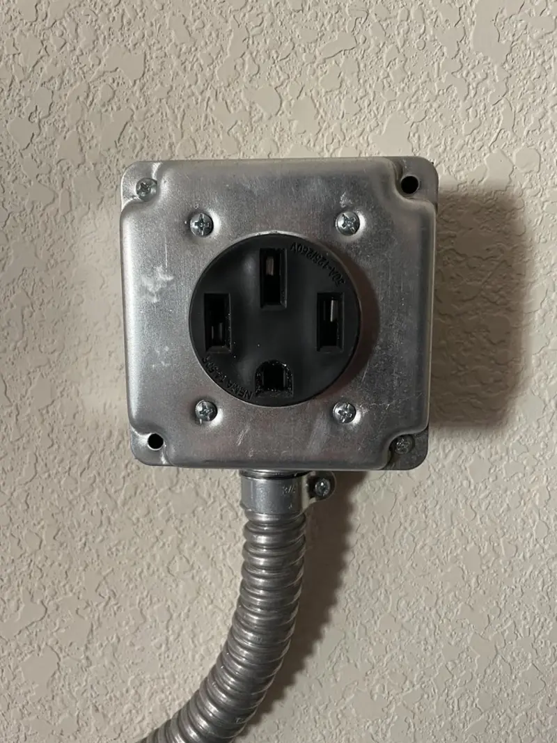 NEMA 14-50 outlet installed for Smart Home Electrical in Endicott